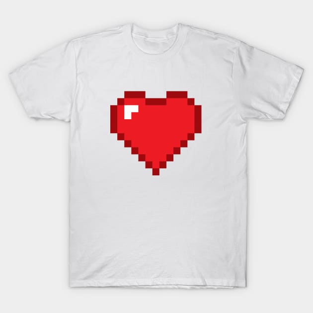 Pixel Heart T-Shirt by Fun-E-Shirts